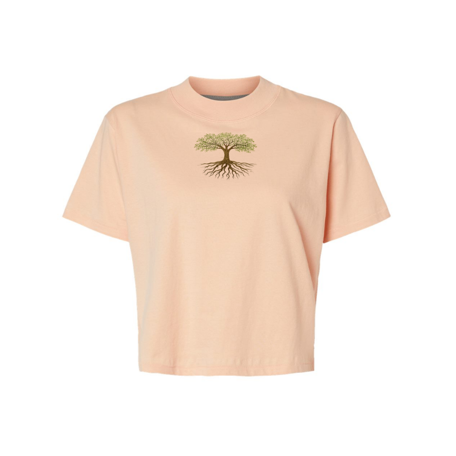 Women's modest oversized/boxy shirt (Rooted in Christ)